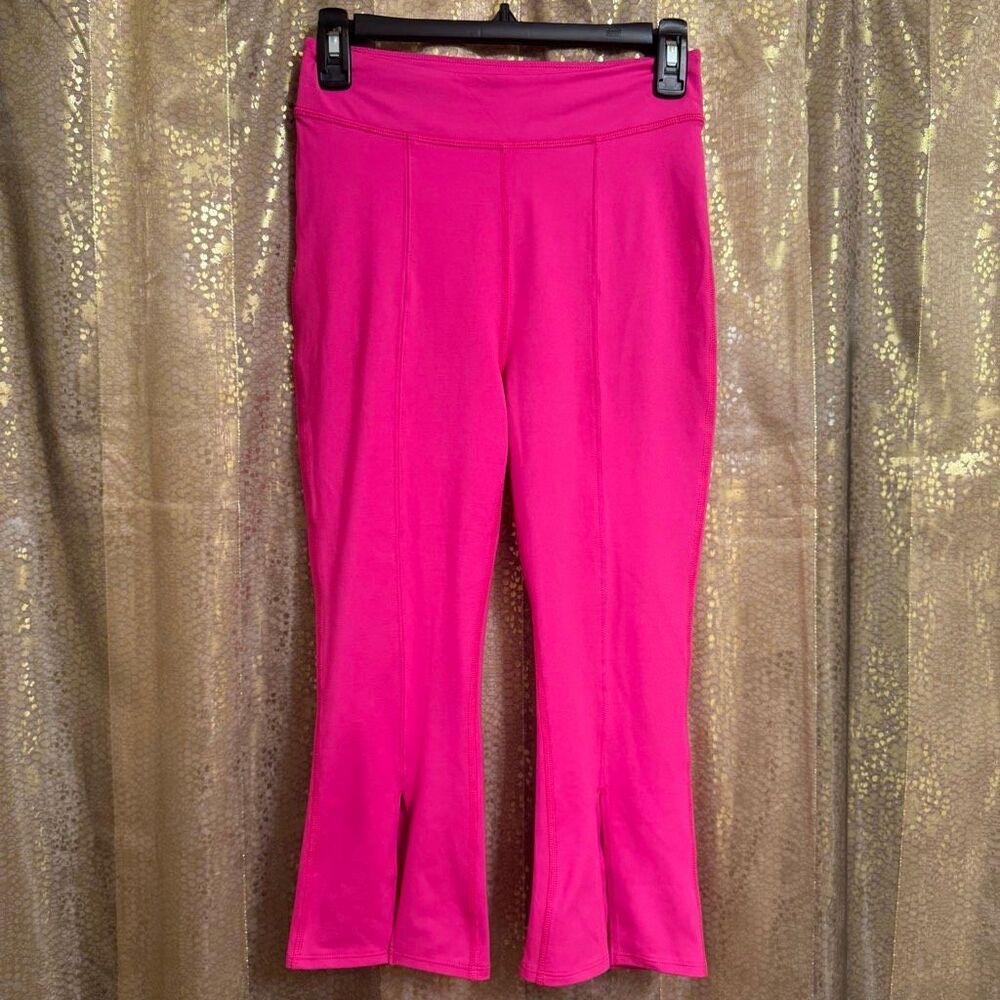 Free People Movement Neon Hot Pink Slit Flare Ankle Legging Small NWOT